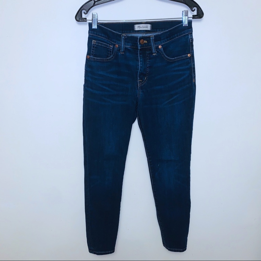 Madewell Medium Wash 9 Inch High-Rise Skinny Jeans